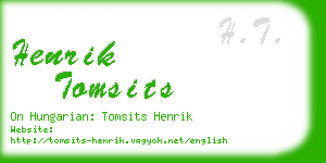 henrik tomsits business card